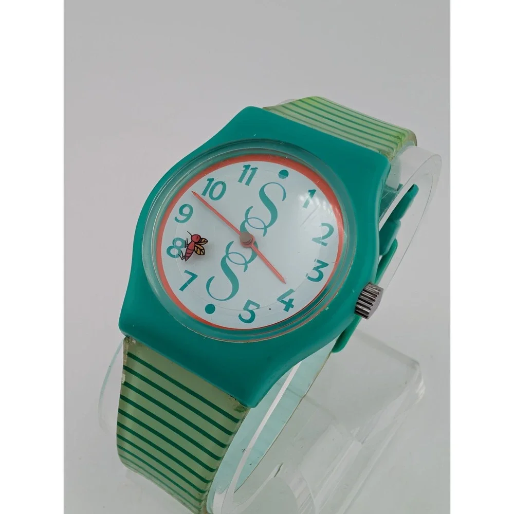 Vtg 1997 Avon Skin-So-Soft Bug Guard Watch 34mm Case- New Battery
